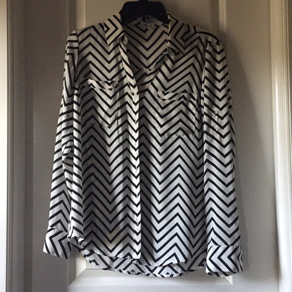 Express Portofino chevron blouse